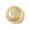 Rack Plating Brass & Cubic Zirconia Pendants KK-Z047-07G-W-RS-1