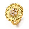 Brass Micro Pave Cubic Zirconia Cuff Rings RJEW-D323-05G-4
