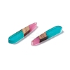 Transparent Resin & Walnut Wood Pendants RESI-M027-12G-2