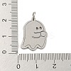 Non-Tarnish Halloween Laser Cut 304 Stainless Steel Pendant LS-STAS-H184-14BP-3