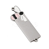 304 Stainless Steel Pink Enamel Connector Charms STAS-P377-16P-B-2