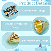 70Pcs 7 Colors Tibetan Style Bead Caps TIBE-PH0002-32-4