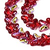 Baking Paint Electroplate Transparent Glass Beads Strands EGLA-Q136-03A-11-3
