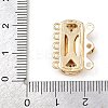 Brass Micro Pave Clear Cubic Zirconia Box Clasps KK-L255-02G-04-3