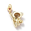 Rack Plating Brass Micro Pave Cubic Zirconia Pendants LS-KK-A160-14G-3