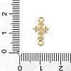 Brass Pave Clear Cubic Zirconia Cross Links KK-D431-011G-3