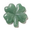 Natural Green Aventurine Carved Clover Figurines Statues for Home Office Tabletop Feng Shui Ornament DJEW-G044-01B-2