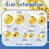 468Pcs 5 Style Brass Round Textured Spacer Beads KK-CJ0002-13-2