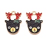 Christmas Theme Alloy Enamel Pendants ENAM-T020-10D-2