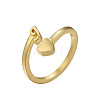 Brass Cuff Rings for Women RJEW-U044-I-4