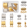 10Pcs 10 Styles Alloy Magnetic Clasps Slide Lock Clasps with Spring Ring Clasps FIND-TA0002-03-2