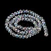 Transparent Electroplate Glass Beads Strands GLAA-Q099-C01-14-1-3