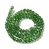 Electroplate Transparent Glass Beads Strands EGLA-A035-T6mm-L11-2