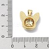 Brass Micro Pave Clear Cubic Zirconia Pendants KK-A221-25A-G-3