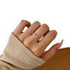 Rhodium Plated 925 Sterling Silver Micro Pave Cubic Zirconia Finger Rings for Women RJEW-K253-09P-2