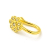 Clear Cubic Zirconia Flower Clip on Nose Rings LS-AJEW-F059-10G-3