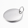 Tarnish Resistant Smooth Surface 304 Stainless Steel Pendants STAS-H424-26P-2
