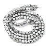 PVD Vacuum Plating Electroplate Non-magnetic Synthetic Hematite Beads Strands G-YW0001-48A-1