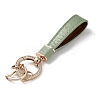Microfiber & Zinc Alloy & Crystal Rhinestone Keychain LS-KEYC-G062-01E-4