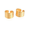 Ion Plating(IP) 304 Stainless Steel Snake Pattern Open Cuff Ring RJEW-S405-257G-1