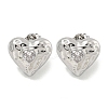 Heart Texture Brass Micro Pave Cubic Zirconia Stud Earrings for Women EJEW-E312-07P-1