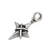 Star 316 Surgical Stainless Steel Cubic Zirconia Pendant Decoration STAS-Z165-16AS-B01-2