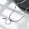 Non-Tarnish 304 Stainless Steel Herringbone Chain Necklace for Women NJEW-G097-02P-1