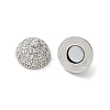 Brass Micro Pave Cubic Zirconia Magnetic Clasps KK-U052-03P-2