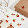 40Pcs Cherry Glass Pendants FIND-BBC0004-45-4