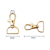 Zinc Alloy Swivel Lobster Claw Clasps PALLOY-YW0001-02G-4