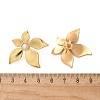 304 Stainless Steel & ABS Plastic Imitation Pearl Flower Stud Earrings EJEW-S253-23G-2