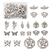 20Pcs 10 Style 304 Stainless Steel Pendants STAS-FW0001-28-2