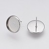 Non-Tarnish 202 Stainless Steel Stud Earring Settings A-STAS-I088-E-02P-2
