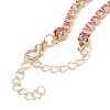 Alloy Rhinestone Cup Chain Necklaces NJEW-H217-02LG-3