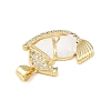 Christmas Brass Micro Pave Cubic Zirconia Enamel Pendants KK-B164-01G-01-2