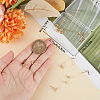 6 Pairs Sun Rack Plating Brass Micro Pave Cubic Zirconia Stud Earring Findings KK-BBC0010-98-3