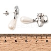 Brass Enamel Stud Dangle Earrings KK-CBAB173-02A-P-5