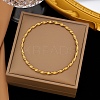 304 Stainless Steel Twist Bangles for Women LS-BJEW-G759-06G-1