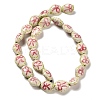 Flower Theme Printed Handmade Porcelain Beads LS-LAMP-D303-06A-02-2
