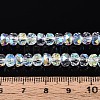 Electroplate Transparent Glass Beads Strands EGLA-N022-05B-C07-4