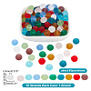 10 Strands 10 Colors Frosted Transparent Glass Beads Strands FGLA-AR0001-02-2