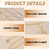 2Pcs 2 Colors Alloy Link Chain Belts AJEW-GF0009-21A-6
