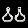 Opaque Solid Color Bulb Shaped Plastic Push Gate Snap Keychain Clasp Findings KY-R006-01-1