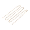 Handmade Natural Freshwater Pearl Beaded Chains AJEW-JB01088-01-3