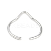 Non-Tarnish 304 Stainless Steel Open Cuff Ring for Women RJEW-C097-03P-3