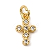 Brass Micro Pave Cubic Zirconia Pendants KK-I360-006G-02-1