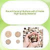 240Pcs 4 Styles 2-Hole Flat Round Coconut Buttons BUTT-CA0001-10-5
