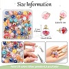 50Pcs 10 Colors Glass Round Pendants GLAA-YW0004-54-2