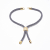 Nylon Twisted Cord Bracelet Making MAK-T003-10G-3