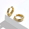 Brass Micro Pave Cubic Zirconia Hoop Earring EJEW-BB66970-3